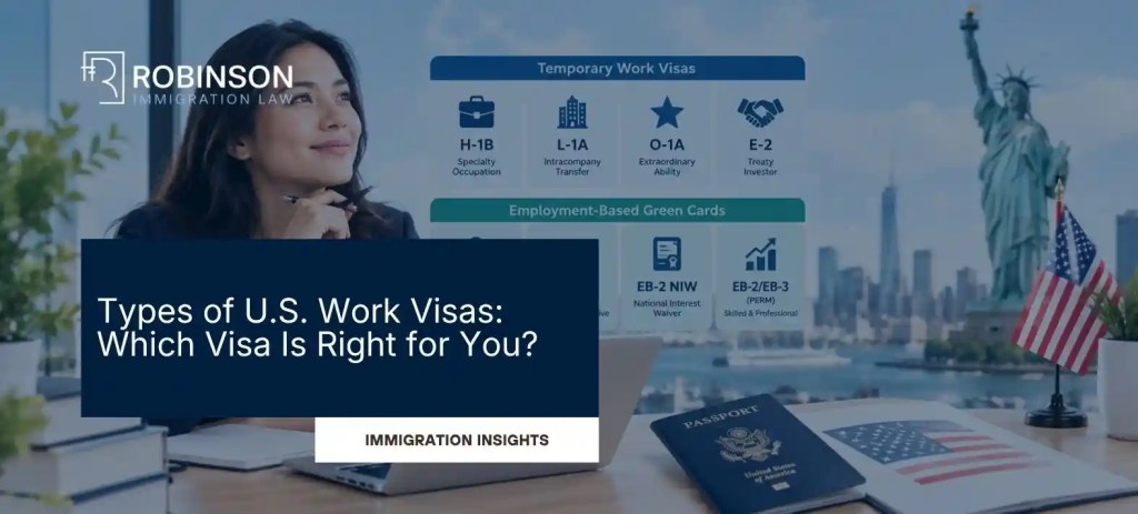 types of work visa in US